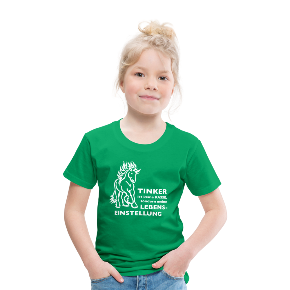 "Lebenseinstellung Tinker" Grafik-Stil - Kinder T-Shirt - Kelly Green