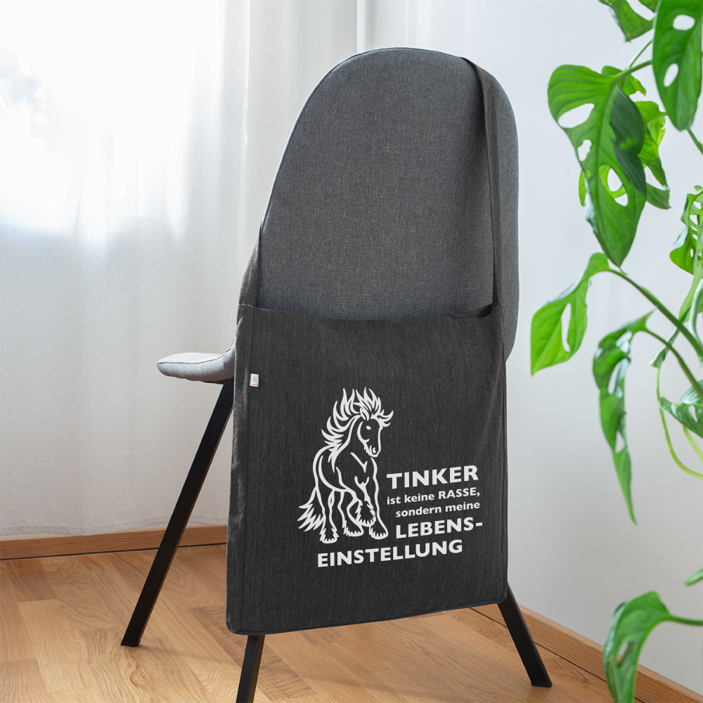 "Lebenseinstellung Tinker" Grafik-Stil - Schultertasche - Schwarz meliert