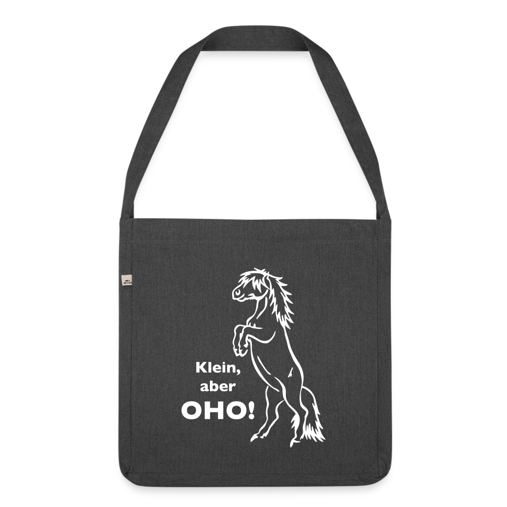 "Oho!" Grafik-Stil - Schultertasche - Schwarz meliert