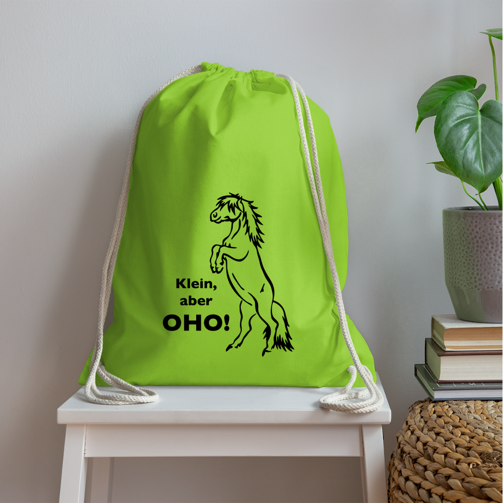 "Oho!" Grafik-Stil - Stallbeutel - Neongrün