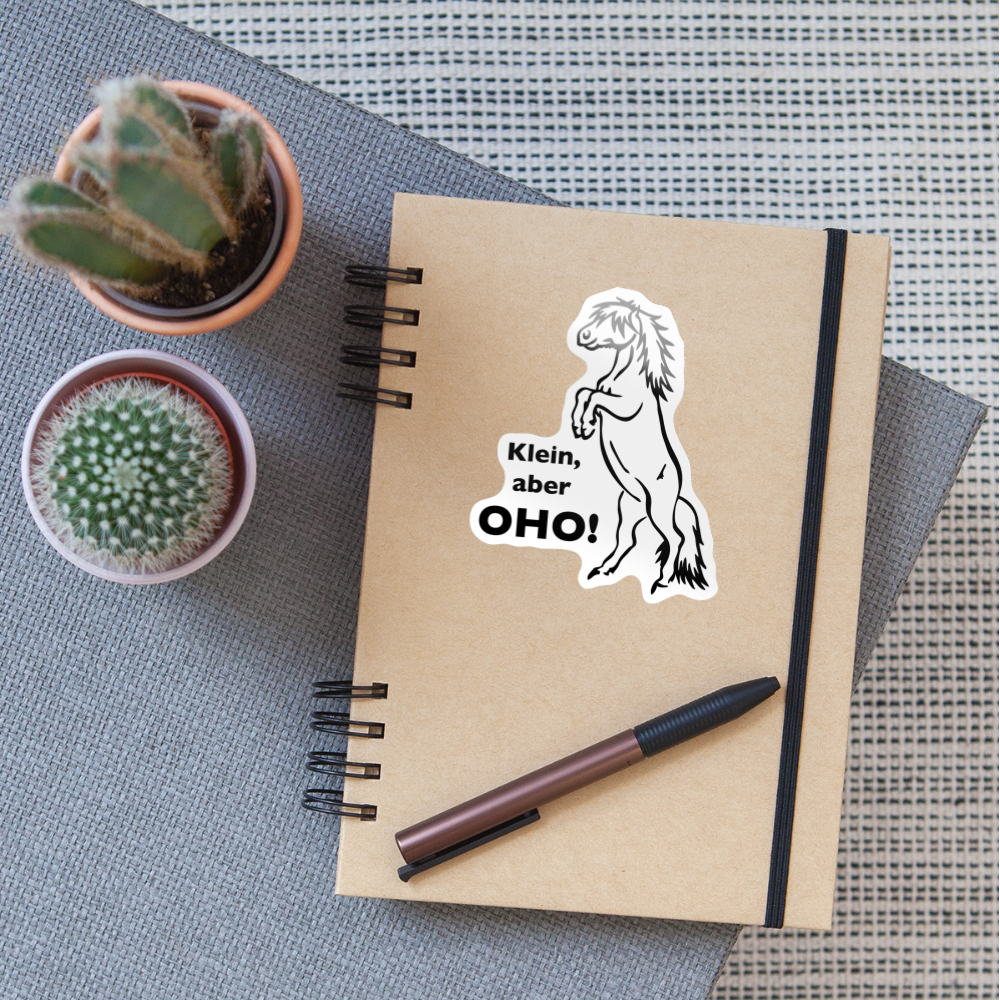 "Oho!" Grafik-Stil - Sticker - Weiß glänzend
