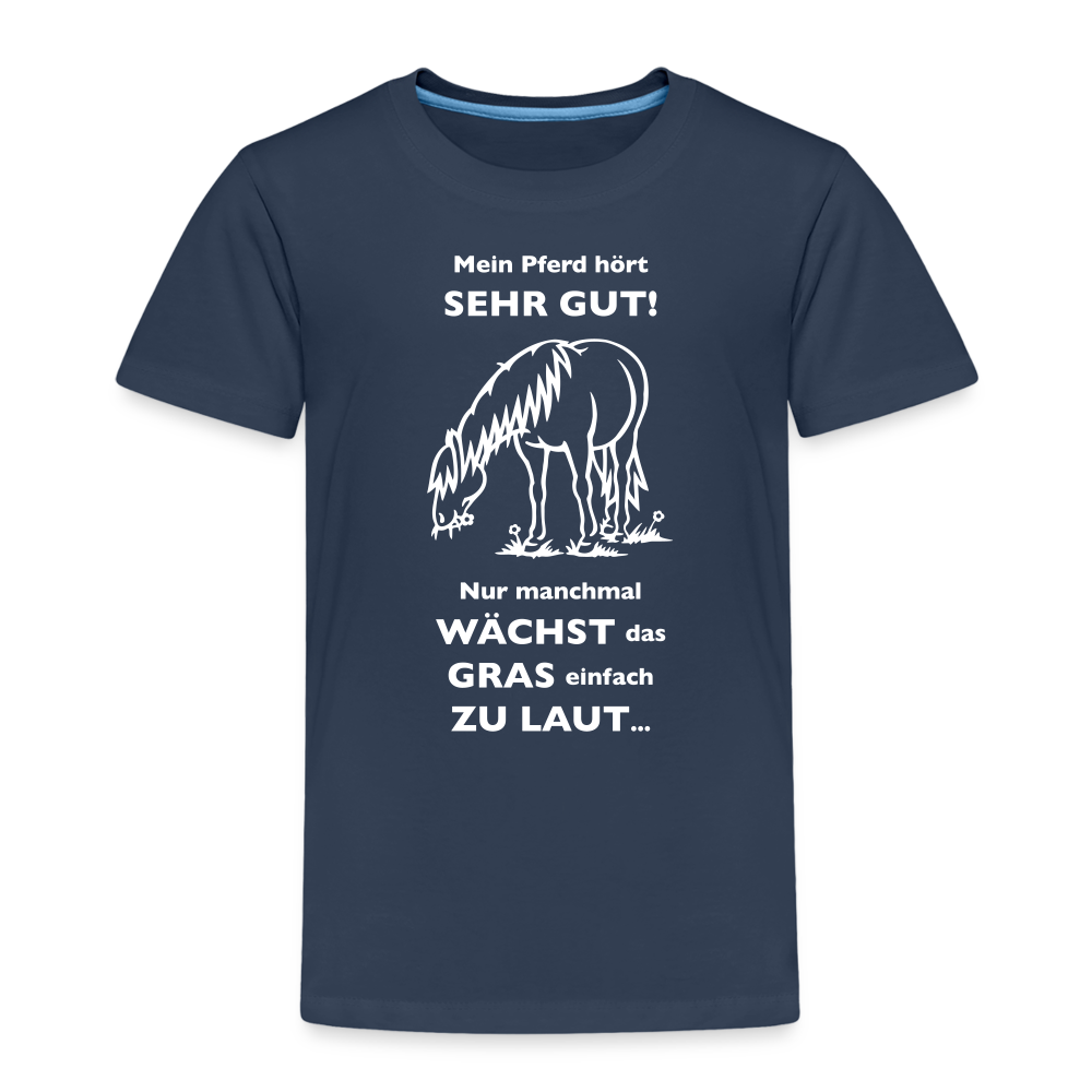 "Lautes Gras" Grafik-Stil - Kinder T-Shirt - Navy