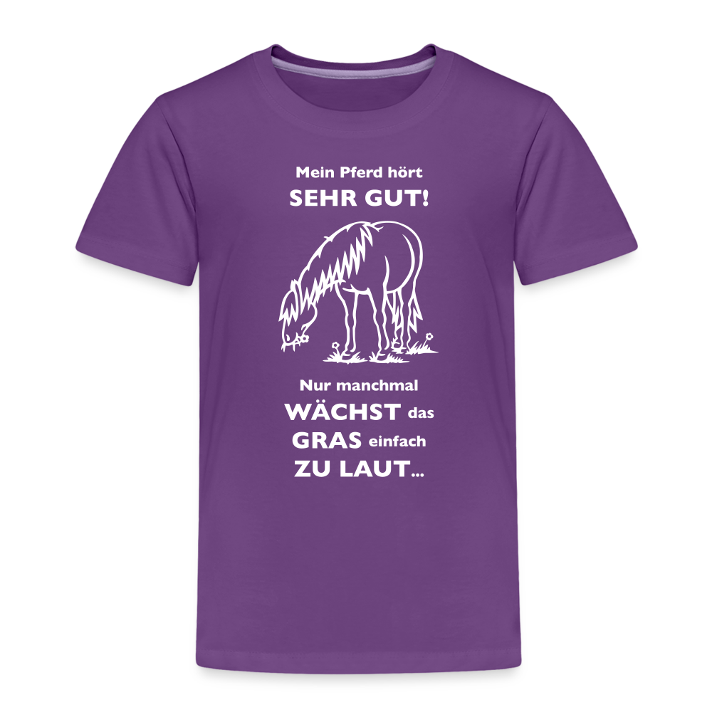 "Lautes Gras" Grafik-Stil - Kinder T-Shirt - Lila