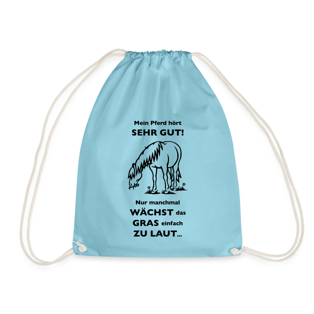 "Lautes Gras" Grafik-Stil - Stallbeutel - Aqua