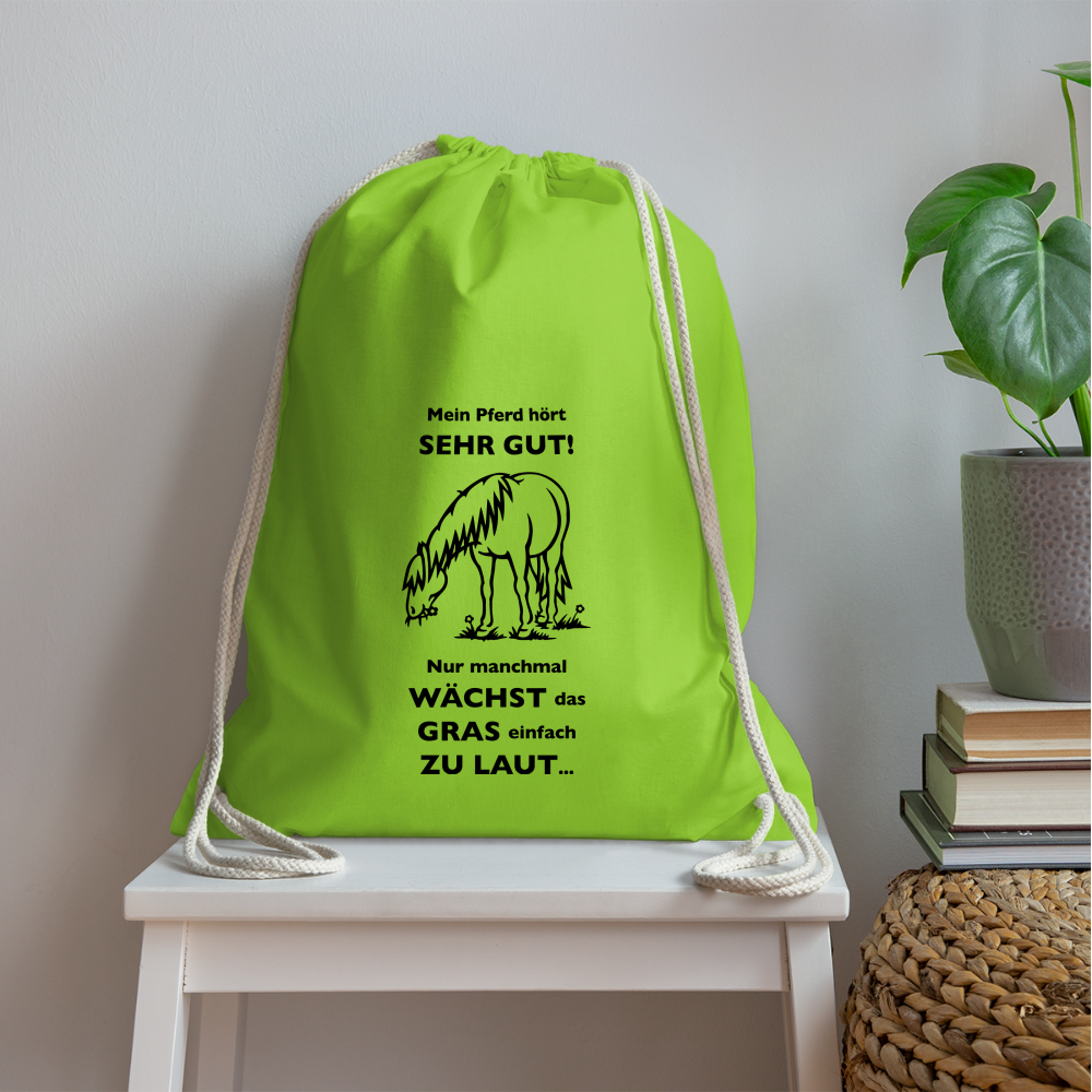 "Lautes Gras" Grafik-Stil - Stallbeutel - Neongrün