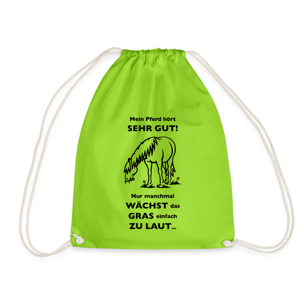 "Lautes Gras" Grafik-Stil - Stallbeutel - Neongrün
