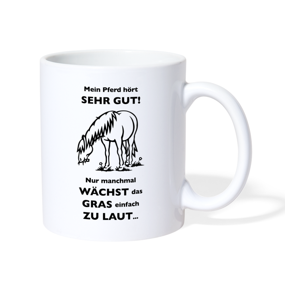 "Lautes Gras" Grafik-Stil - Tasse weiß - weiß