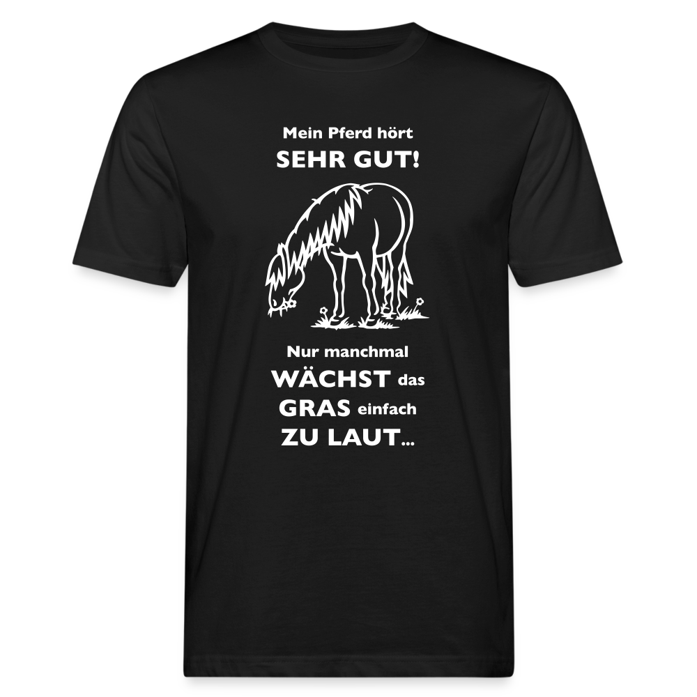 "Lautes Gras" Grafik-Stil - Männer Bio-T-Shirt - Schwarz