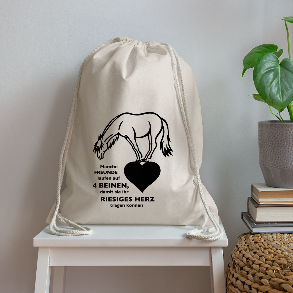 "Freund mit riesigem Herz" Grafik-Stil - Stallbeutel - Natur