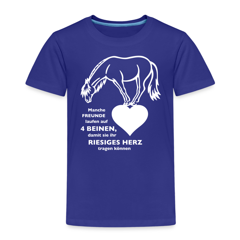 "Freund mit riesigem Herz" Grafik-Stil - Kinder T-Shirt - Königsblau