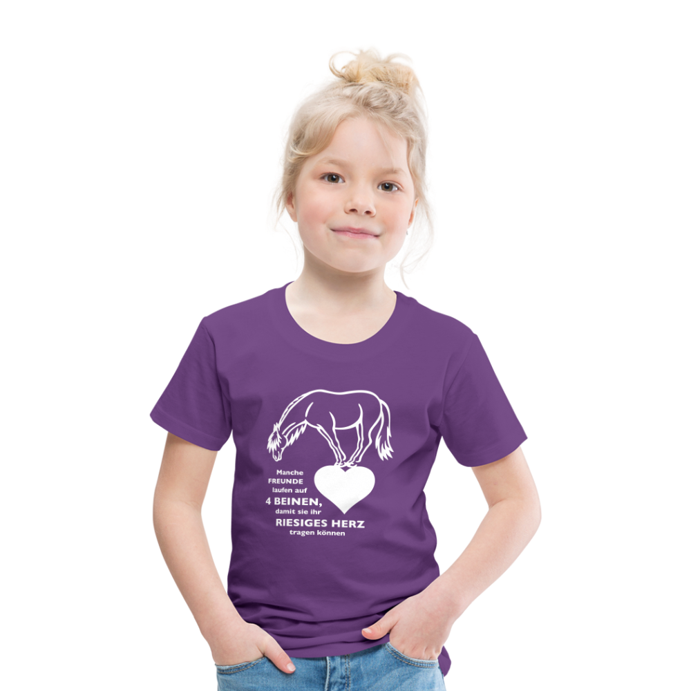 "Freund mit riesigem Herz" Grafik-Stil - Kinder T-Shirt - Lila