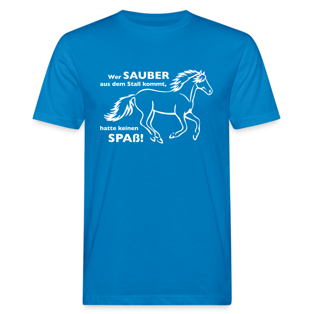 "Dreckspatz" Grafik-Stil - Männer Bio-T-Shirt - Pfauenblau