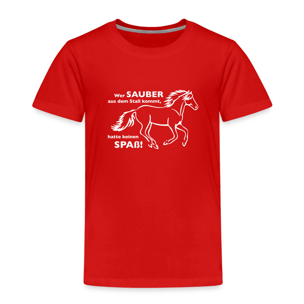 "Dreckspatz" Grafik-Stil - Kinder T-Shirt - Rot