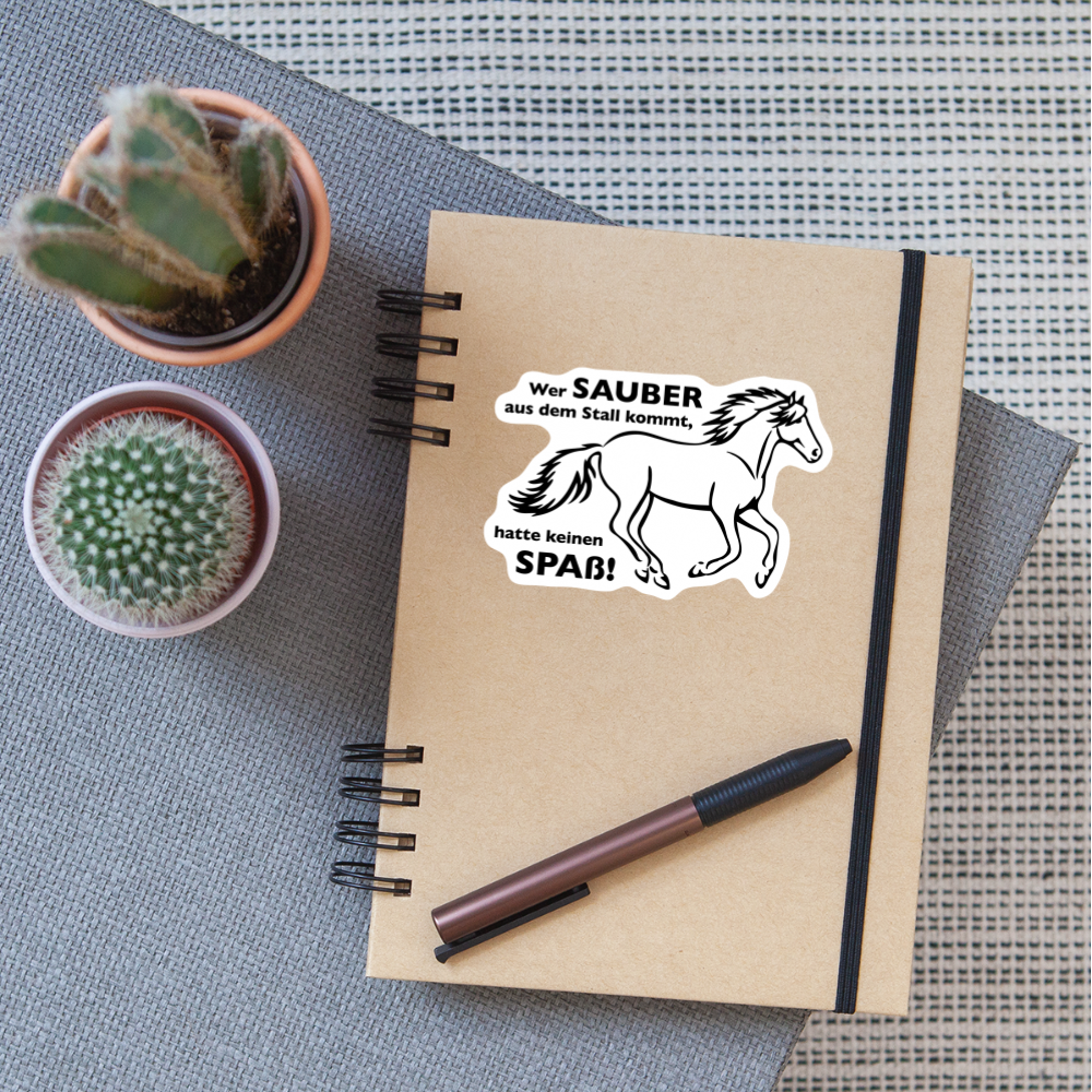 "Dreckspatz" Grafik-Stil - Sticker - Mattweiß