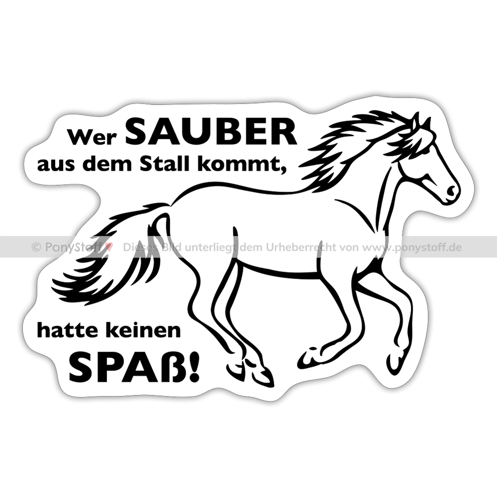 "Dreckspatz" Grafik-Stil - Sticker - Mattweiß