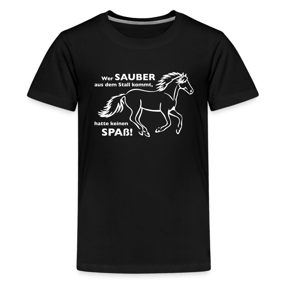 "Dreckspatz" Grafik-Stil - Teenager T-Shirt - Schwarz