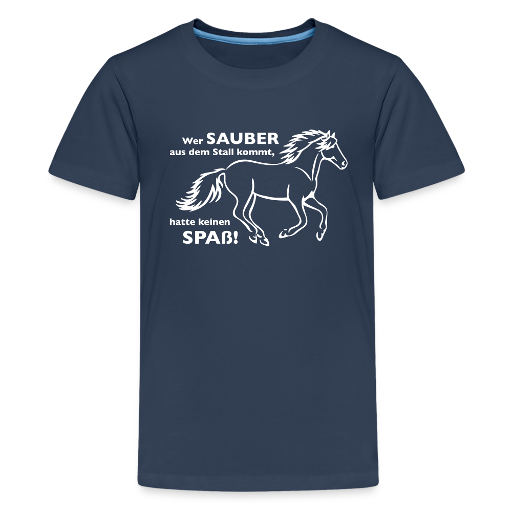 "Dreckspatz" Grafik-Stil - Teenager T-Shirt - Navy