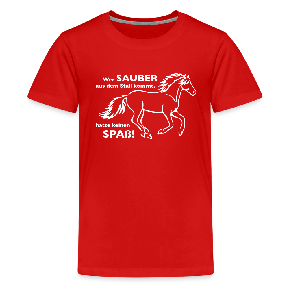 "Dreckspatz" Grafik-Stil - Teenager T-Shirt - Rot