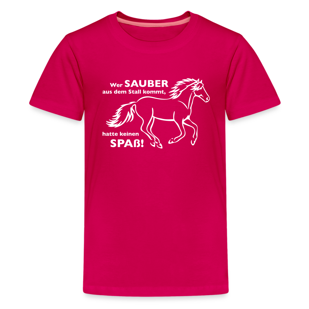 "Dreckspatz" Grafik-Stil - Teenager T-Shirt - dunkles Pink