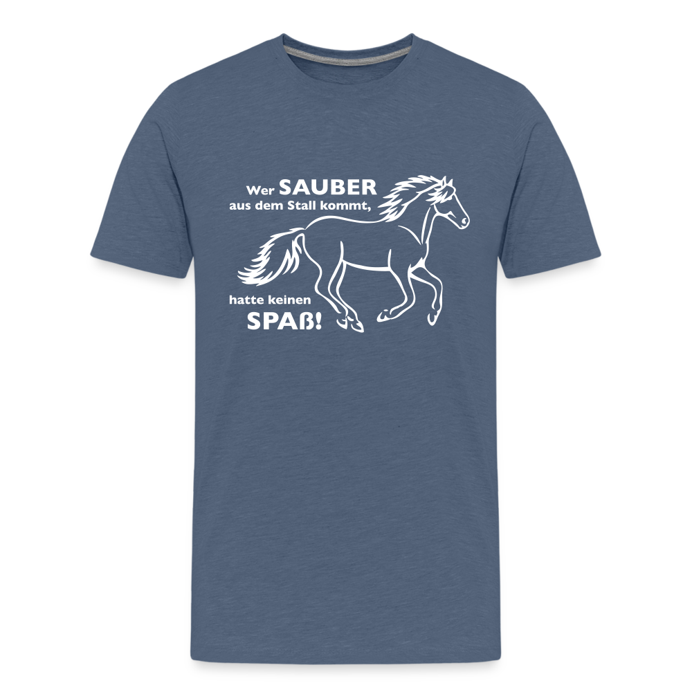"Dreckspatz" Grafik-Stil - Teenager T-Shirt - Blau meliert