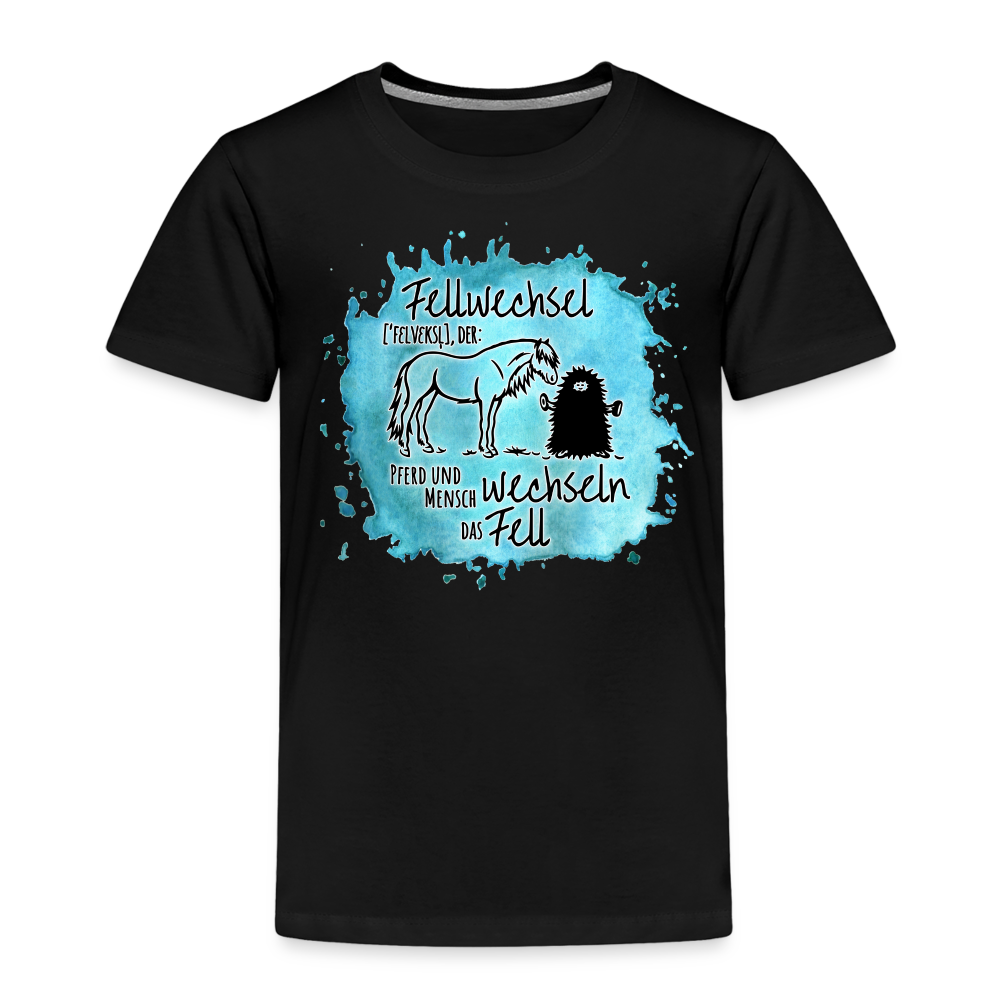 Definition „Fellwechsel" Aquarell-Stil - Kinder T-Shirt - Schwarz