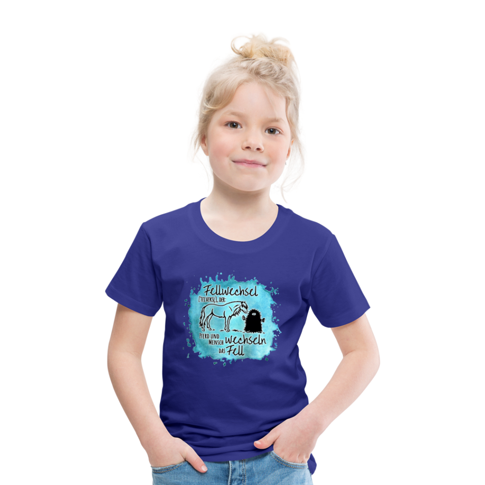 Definition „Fellwechsel" Aquarell-Stil - Kinder T-Shirt - Königsblau
