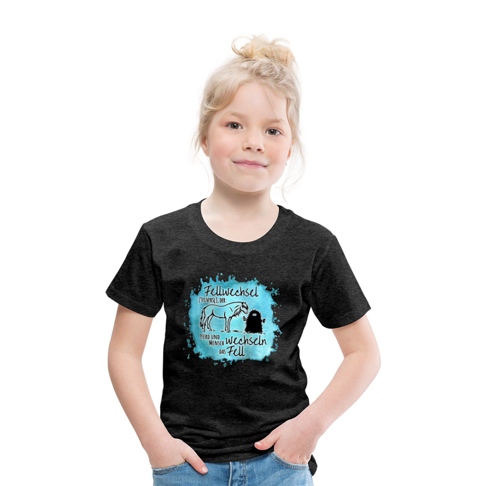 Definition „Fellwechsel" Aquarell-Stil - Kinder T-Shirt - Anthrazit