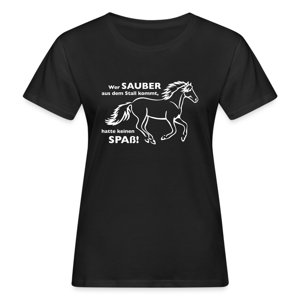"Dreckspatz" Grafik-Stil - Frauen Bio-T-Shirt - Schwarz