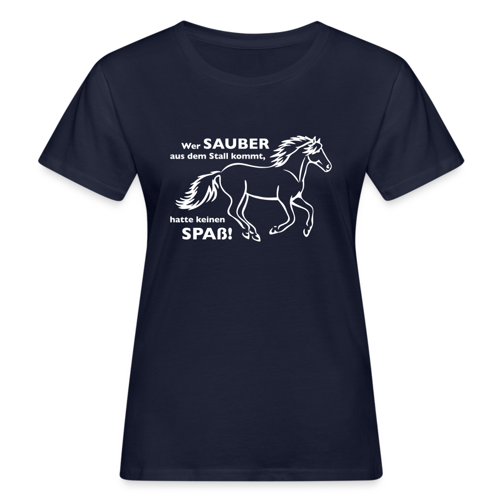 "Dreckspatz" Grafik-Stil - Frauen Bio-T-Shirt - Navy