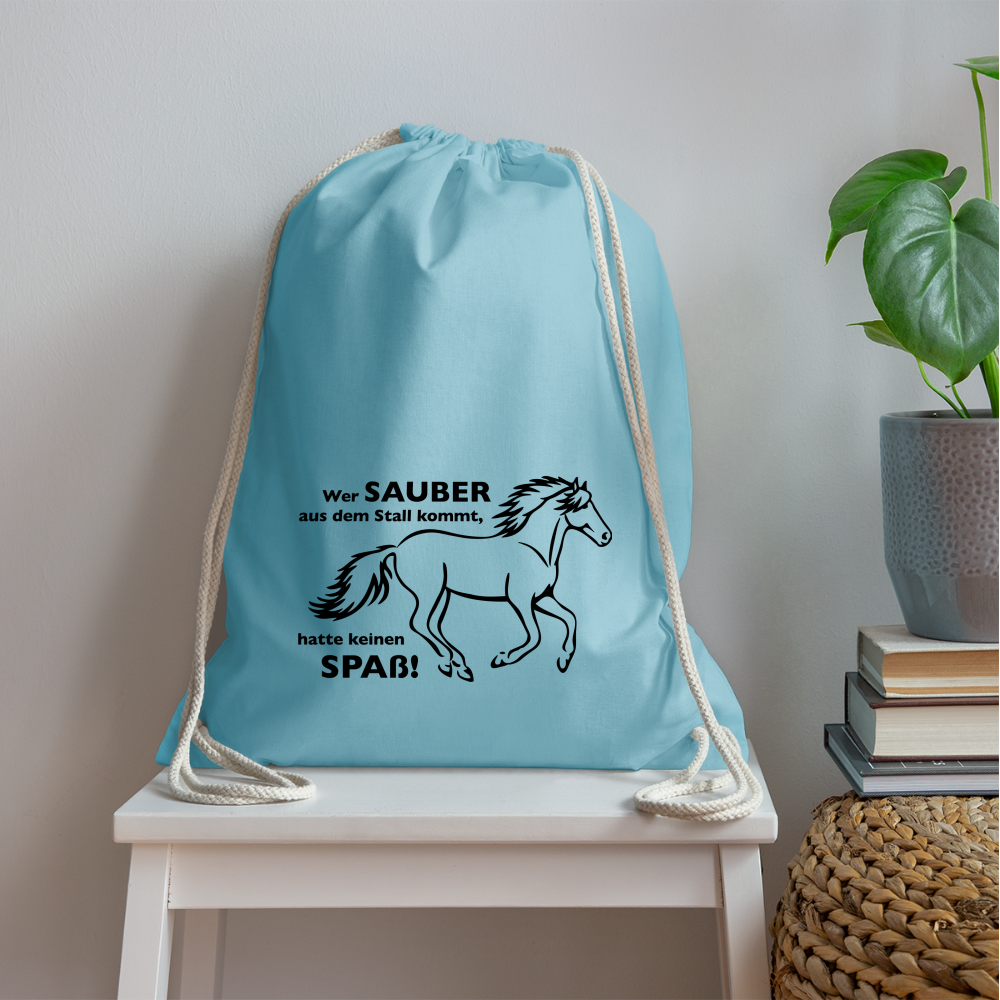"Dreckspatz" Grafik-Stil - Stallbeutel - Aqua