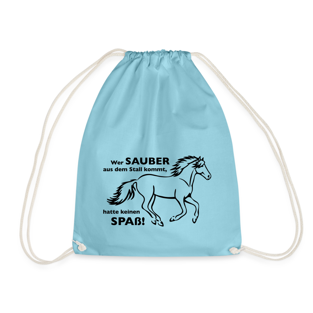 "Dreckspatz" Grafik-Stil - Stallbeutel - Aqua