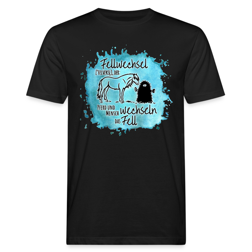 Definition „Fellwechsel" Aquarell-Stil - Männer Bio-T-Shirt - Schwarz