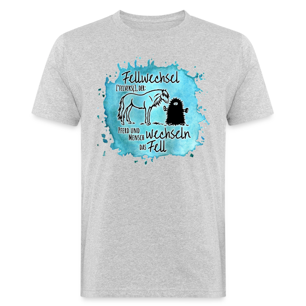 Definition „Fellwechsel" Aquarell-Stil - Männer Bio-T-Shirt - Grau meliert
