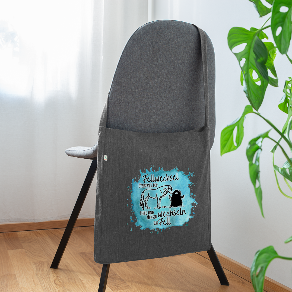 Definition „Fellwechsel" Aquarell-Stil - Schultertasche - Dunkelgrau meliert