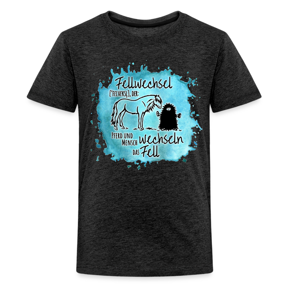 Definition „Fellwechsel" Aquarell-Stil - Teenager T-Shirt - Anthrazit