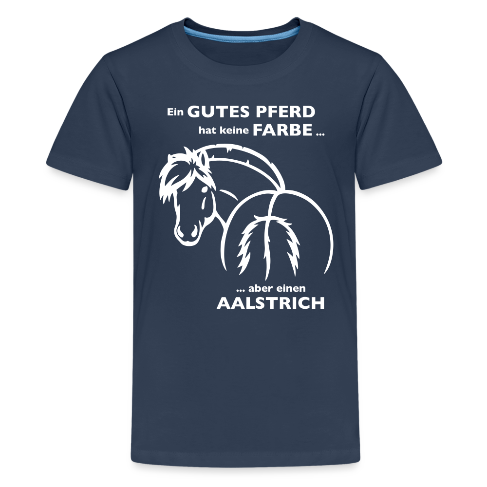 "Aalstrich" Grafik-Stil - Teenager T-Shirt - Navy