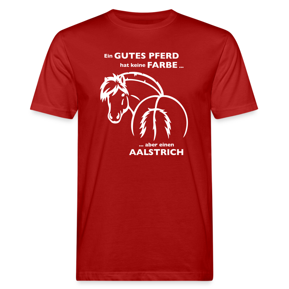 "Aalstrich" Grafik-Stil - Männer Bio-T-Shirt - Dunkelrot