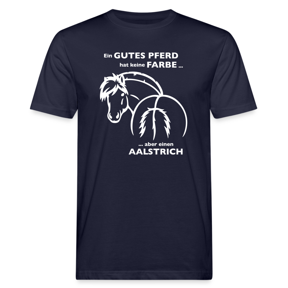 "Aalstrich" Grafik-Stil - Männer Bio-T-Shirt - Navy
