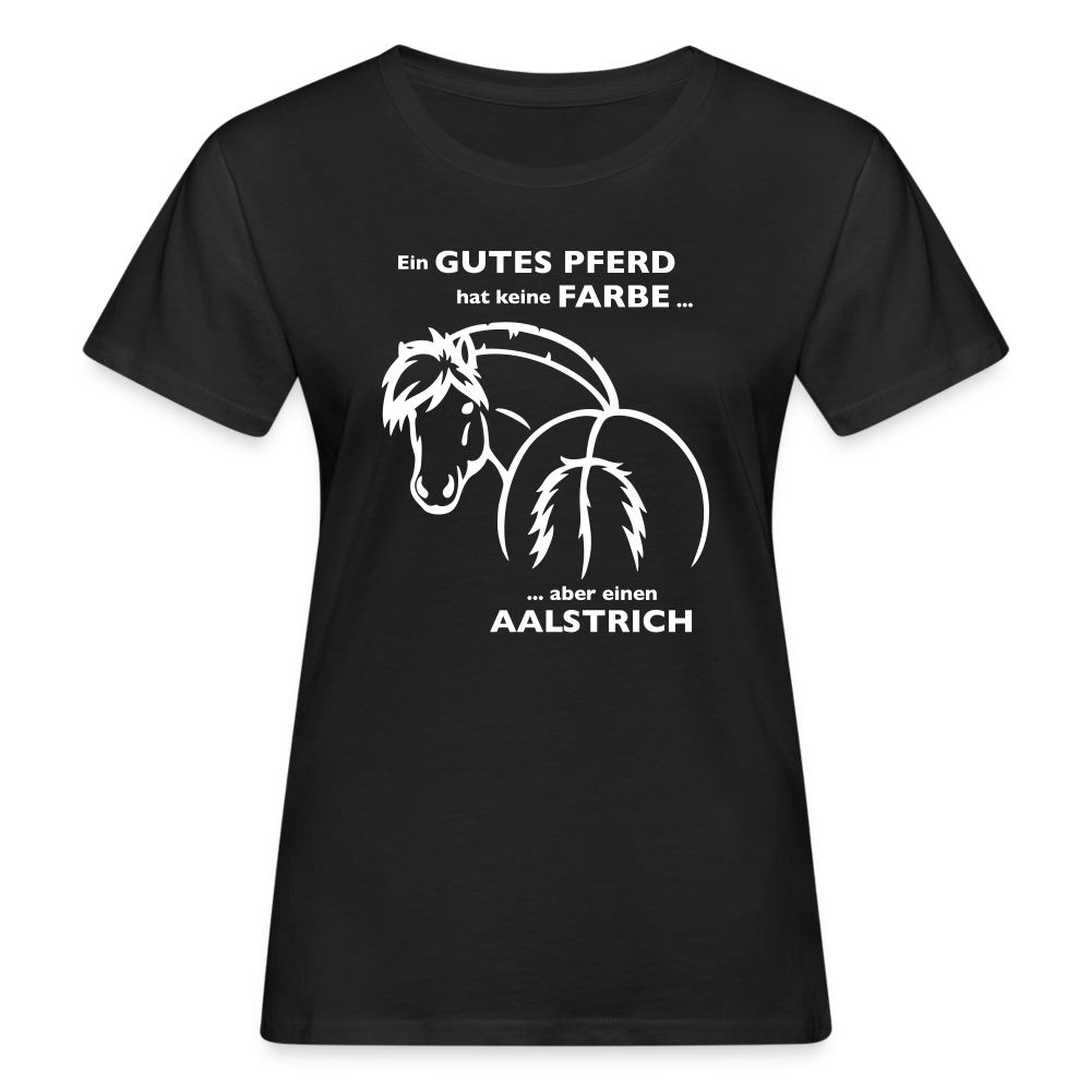 "Aalstrich" Grafik-Stil - Frauen Bio-T-Shirt - Schwarz