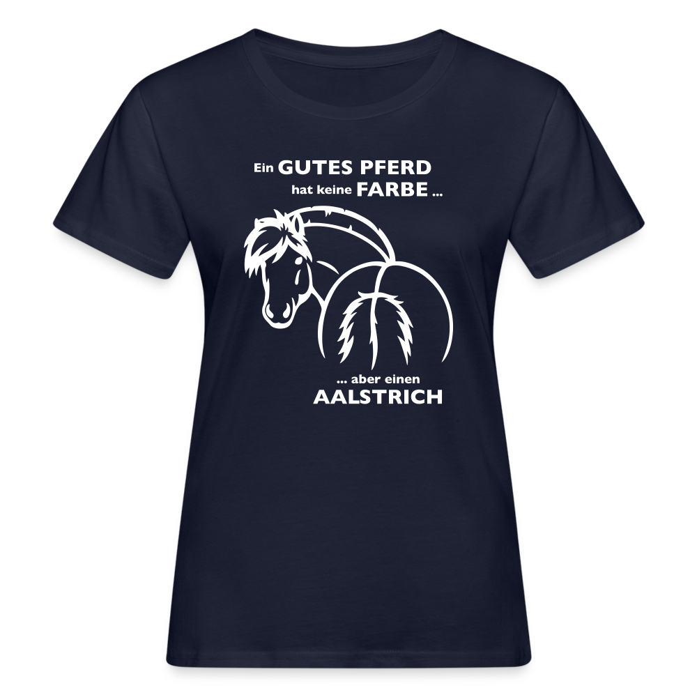 "Aalstrich" Grafik-Stil - Frauen Bio-T-Shirt - Navy