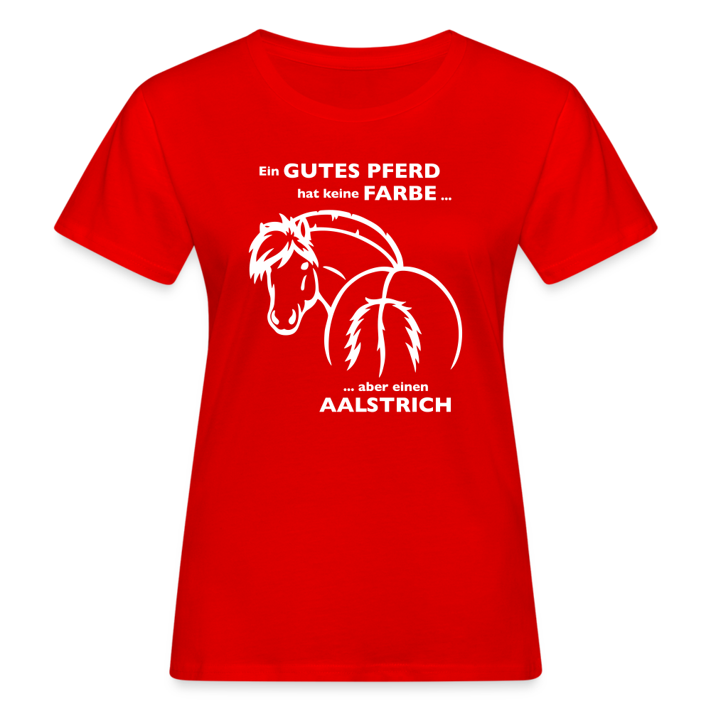 "Aalstrich" Grafik-Stil - Frauen Bio-T-Shirt - Rot