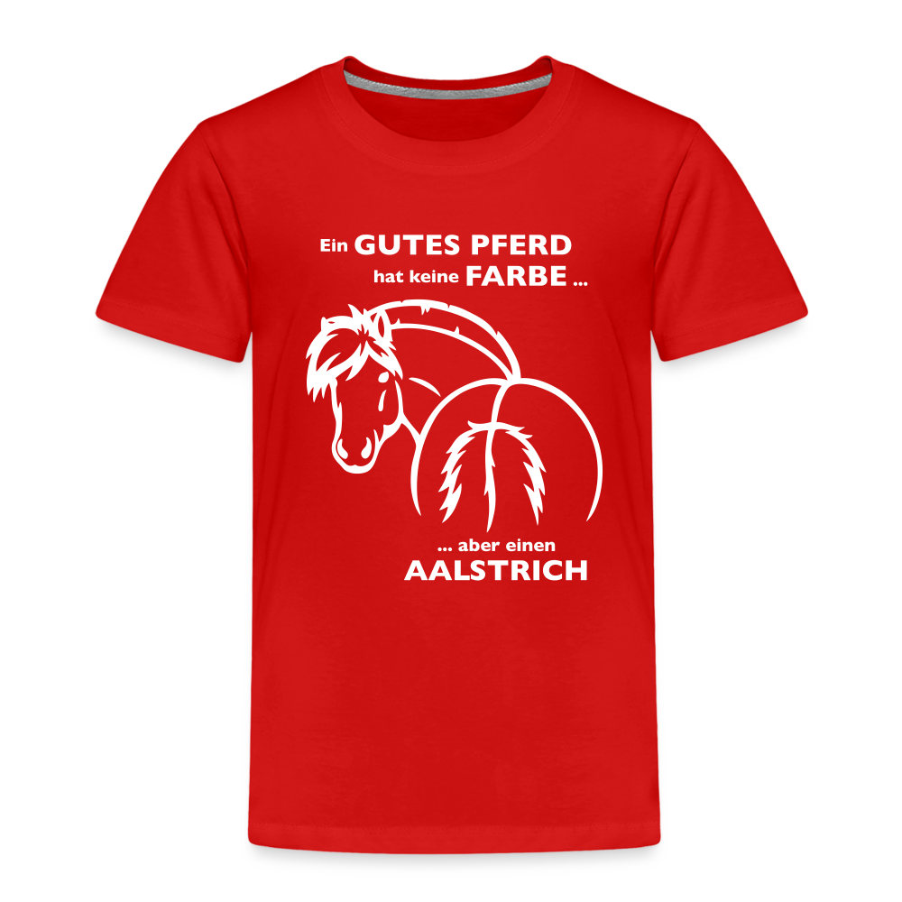 "Aalstrich" Grafik-Stil - Kinder T-Shirt - Rot