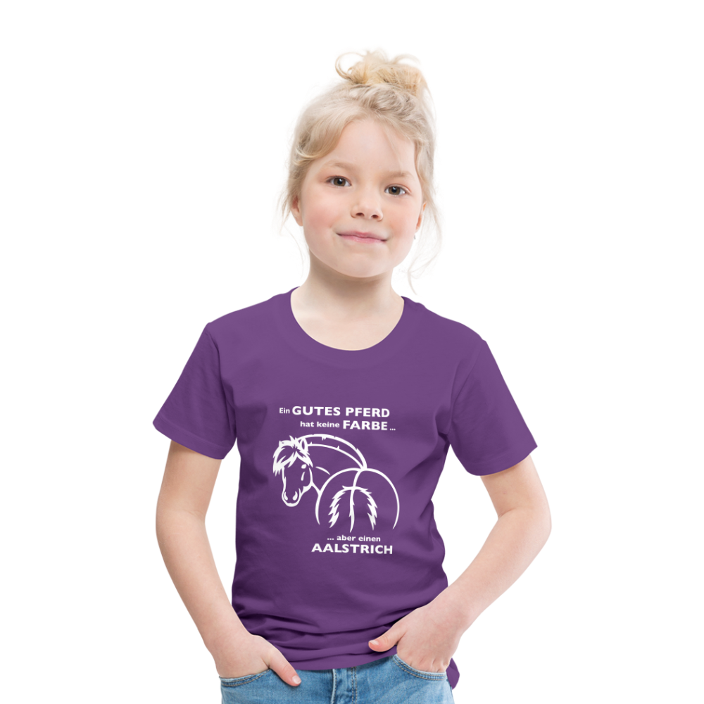 "Aalstrich" Grafik-Stil - Kinder T-Shirt - Lila