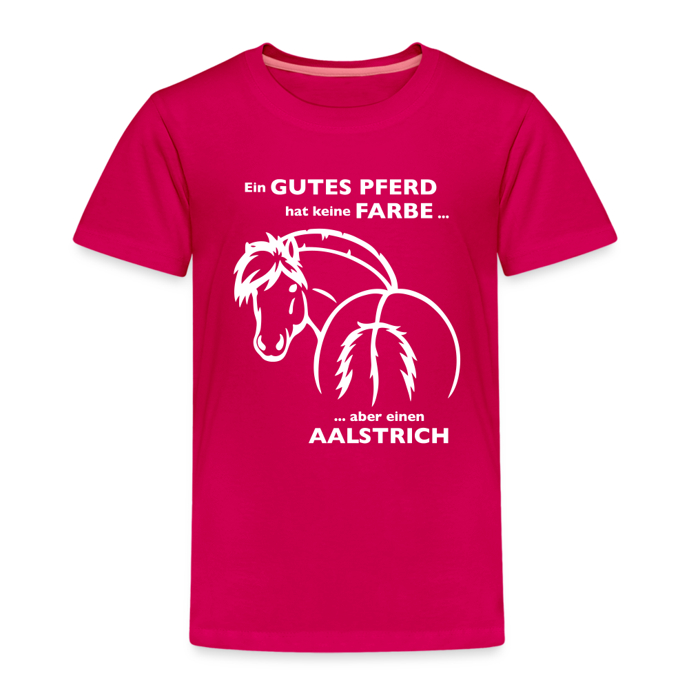 "Aalstrich" Grafik-Stil - Kinder T-Shirt - dunkles Pink