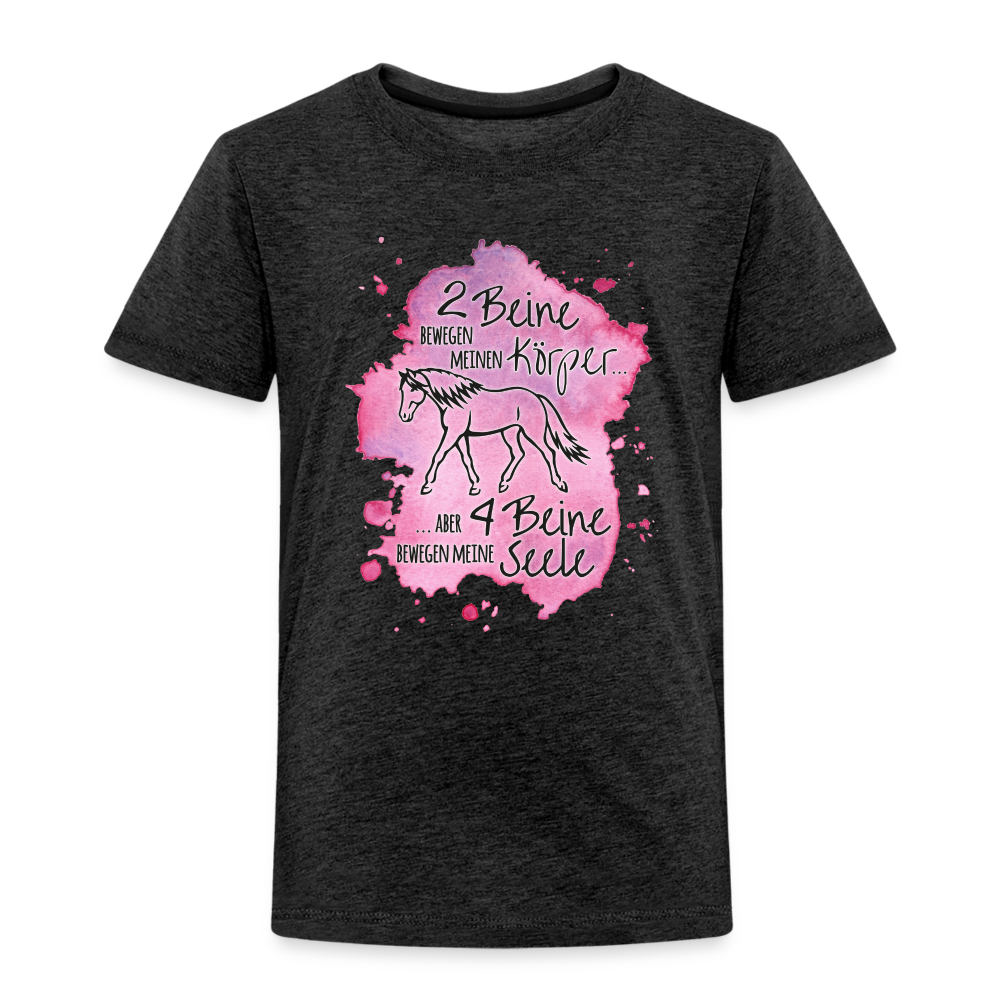 "4 Beine bewegen meine Seele" Aquarell-Stil - Kinder T-Shirt - Anthrazit