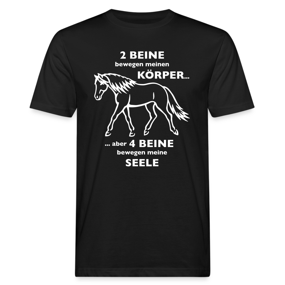 "4 Beine bewegen meine Seele" Grafik-Stil - Männer Bio-T-Shirt - Schwarz