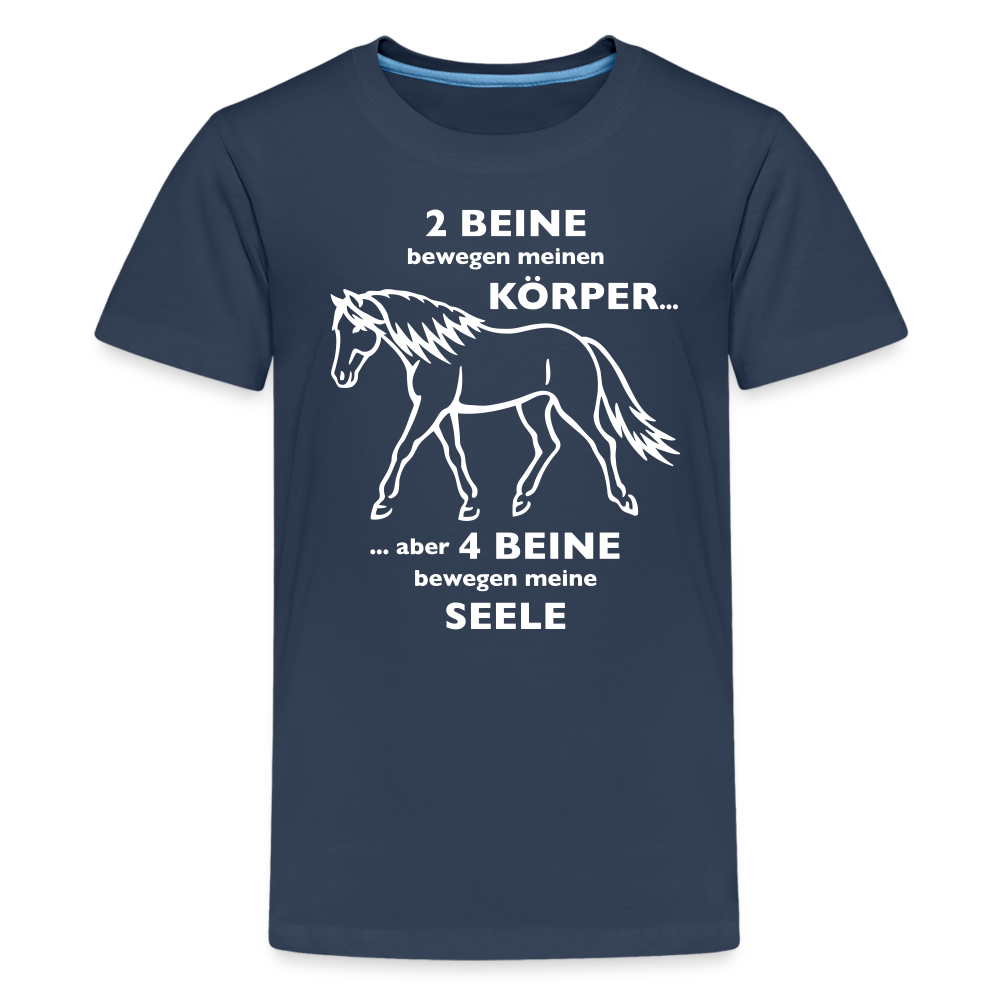 "4 Beine bewegen meine Seele" Grafik-Stil - Teenager T-Shirt - Navy