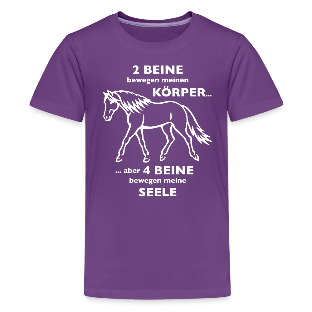 "4 Beine bewegen meine Seele" Grafik-Stil - Teenager T-Shirt - Lila