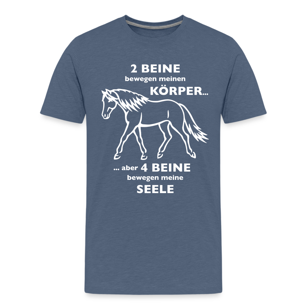 "4 Beine bewegen meine Seele" Grafik-Stil - Teenager T-Shirt - Blau meliert