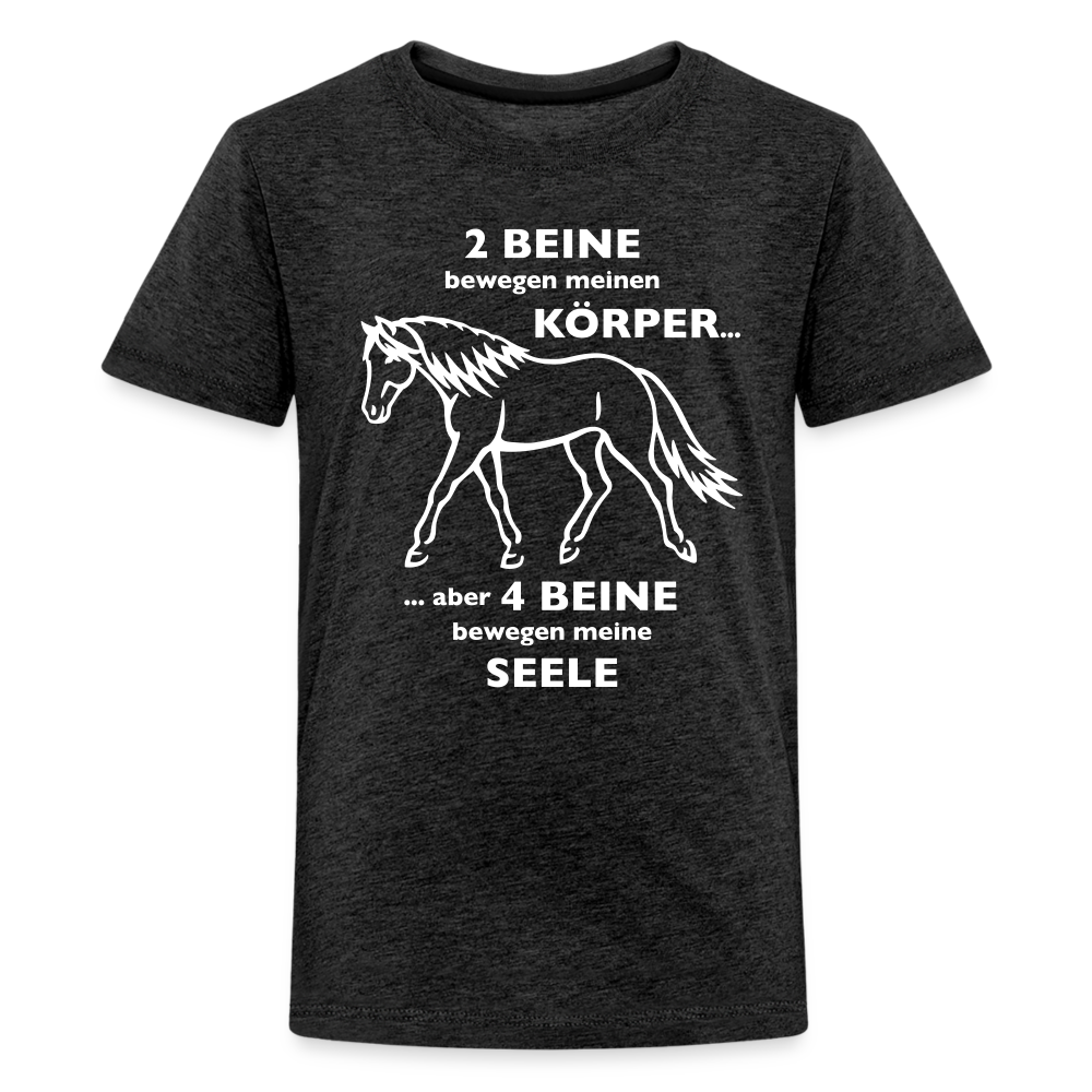 "4 Beine bewegen meine Seele" Grafik-Stil - Teenager T-Shirt - Anthrazit